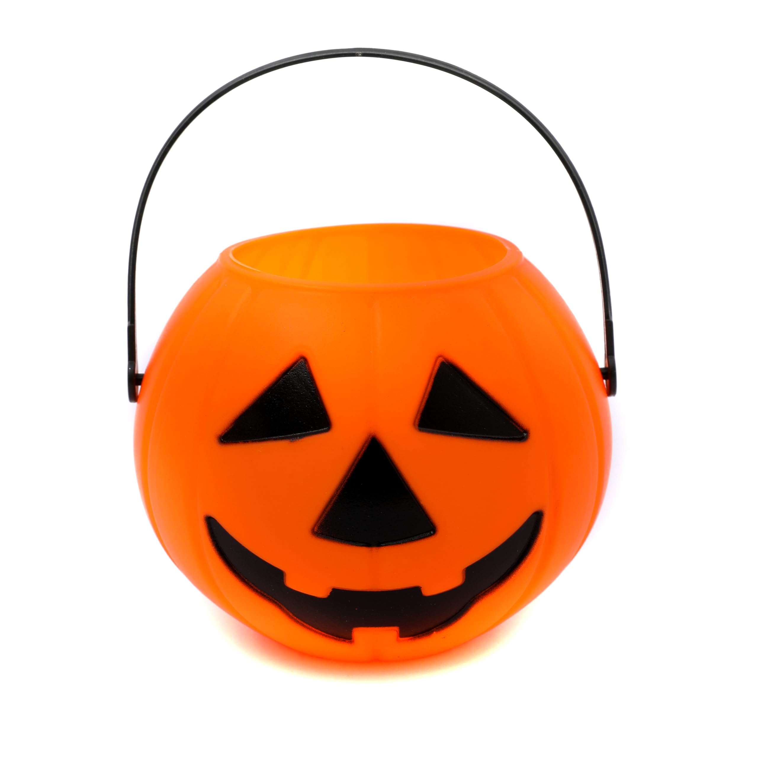 Yanek Halloween Jack-O'-Lantern Pumpkin with Handle, 11 cm Size