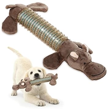 Aston Andia Dog Chew Toys, Non-Toxic Natural Rubber Indestructible Dog Toys, Tough Durable Puppy Chew Toy for Medium Large Dogs - Fun to Chew, Chase and Fetch (Hippo)