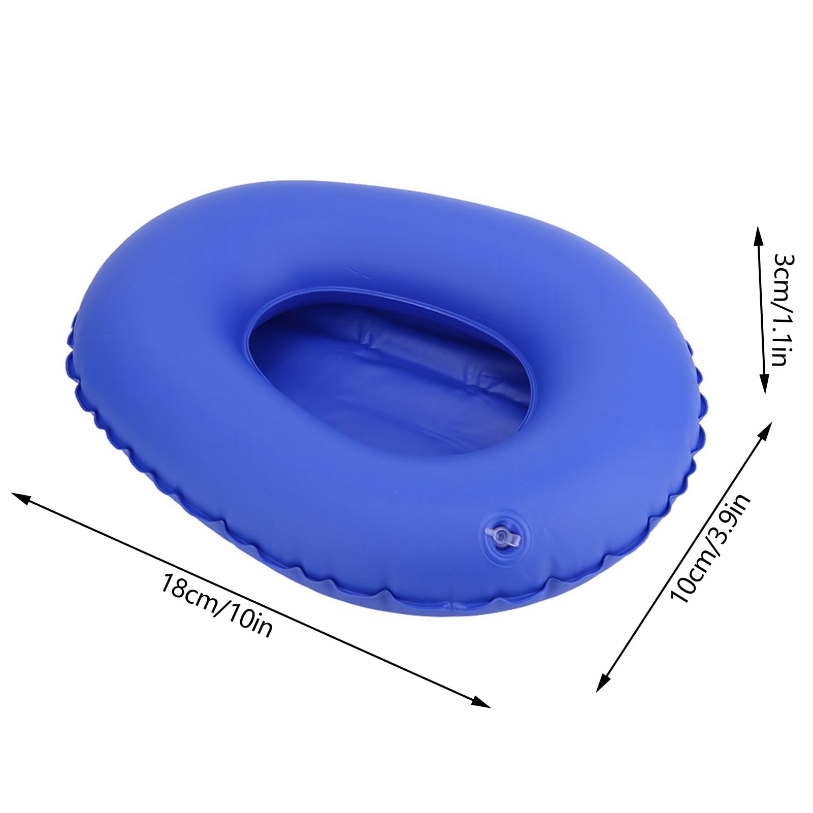 Tissting Padella Medica Gonfiabile, Ergonomica e Stabile con Cuscini Gonfiabili, Vasino Portatile in Materiale PU, Facile da Riporre e Trasportare per Anziani e Pazienti Costretti a Letto