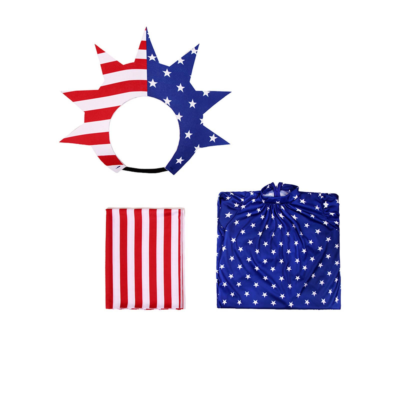 Faschingskostüme Kinder Mädchen Patriotisches Unabhängigkeitstag Performance Outfit Elegantes Hofstil Cosplay Kleid Für Kinder Amerikanische Heldin Für Fasching Und Party Kinderkostüme Mädchen