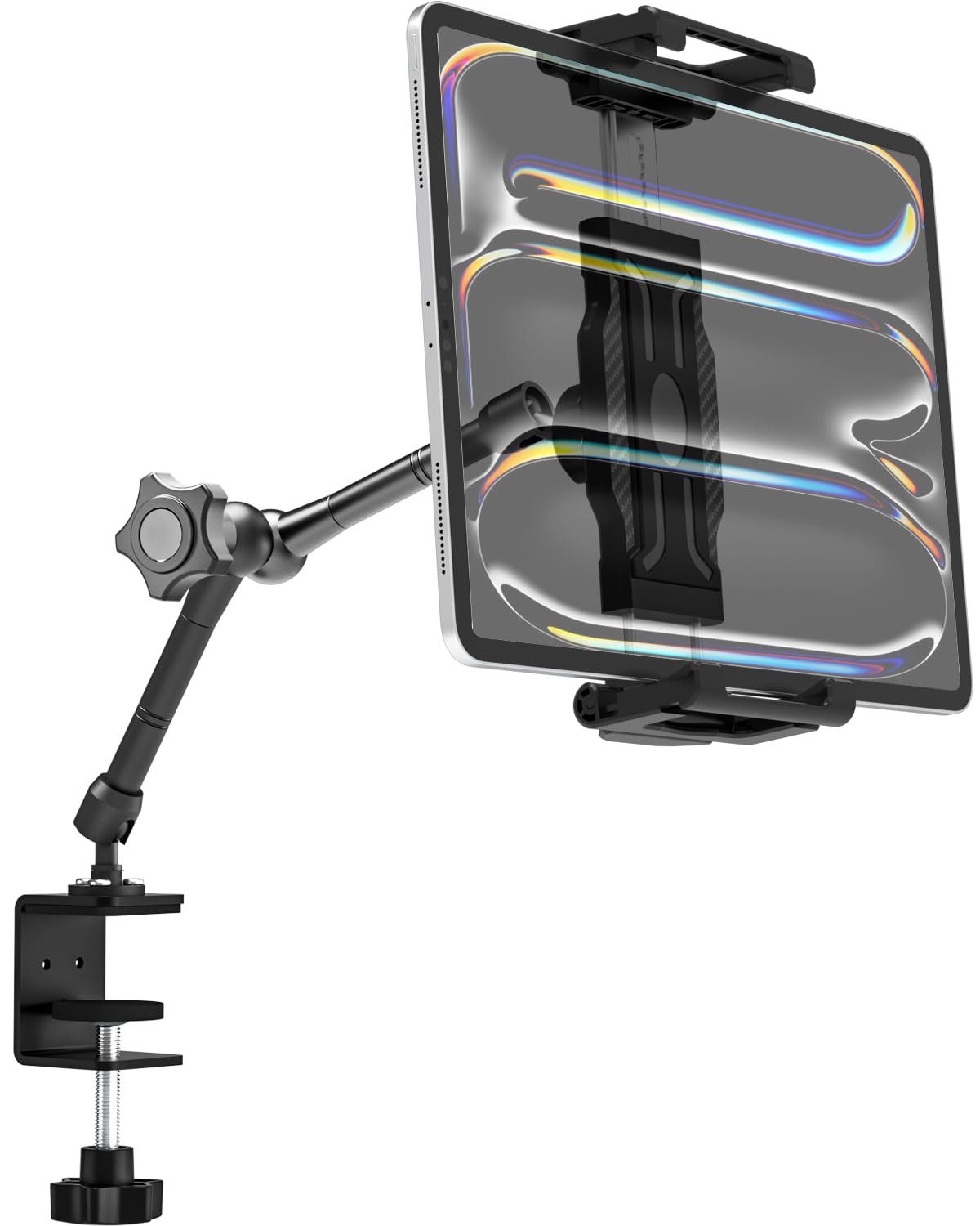 Tisch Tablet Ständer [Maximal Anwendbar 15,6"], iPad Ständer Halterung Aluminium Verstellbare, für 6-15,6 Tragbarer Bildschirm, Zoll Handy & Tablet, iPad Pro/Air/Mini, Galaxy, iPhone