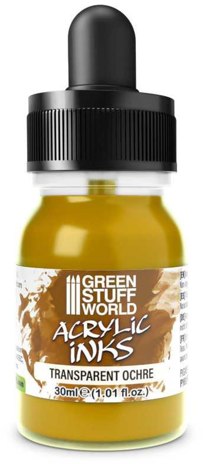 Green Stuff World Ochre Transparent Acrylic Inks 30Ml