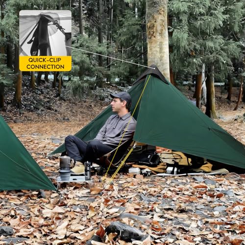 Image of LANSHAN Ultralight Waterproof 1-2 Person Backpacking Tent | Ultralight waterproof nylon, pitch anywhere, for camping & travel.