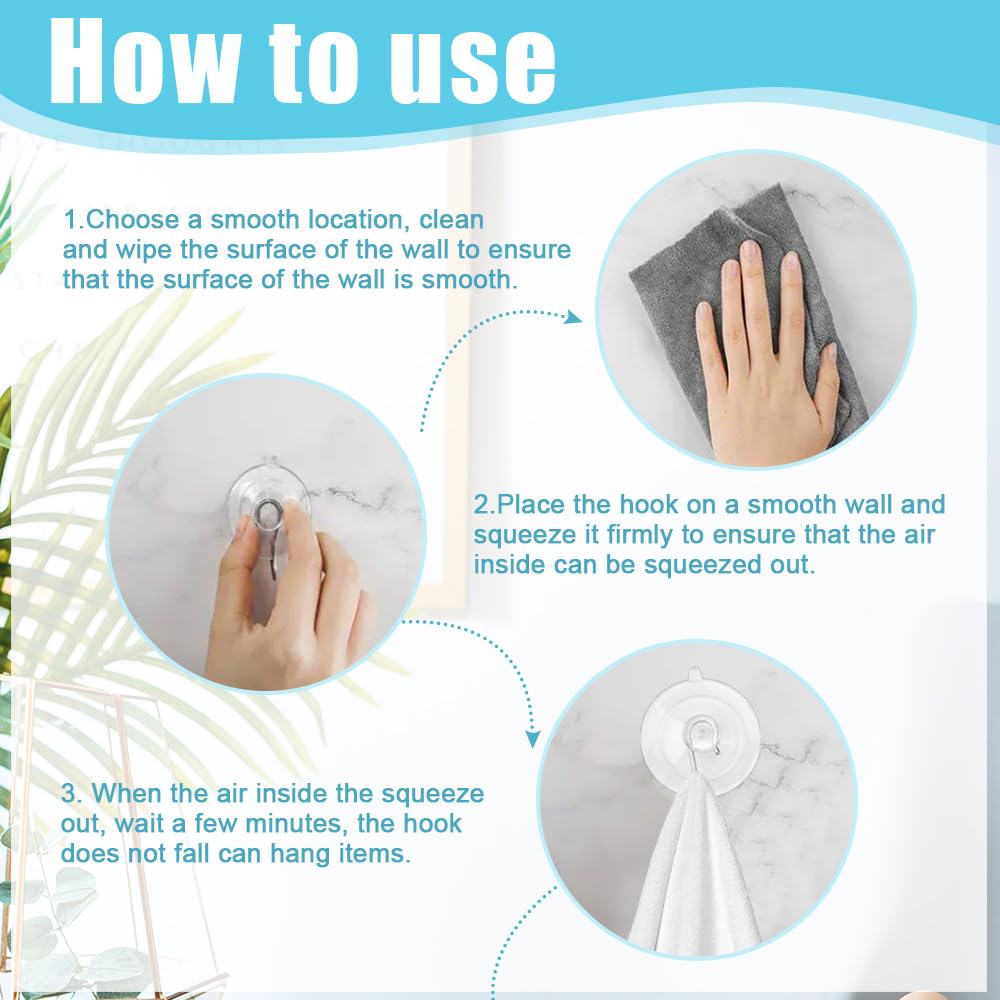 Crochets à Ventouse, Grandes Ventouses Multifonctions Avec Crochets De