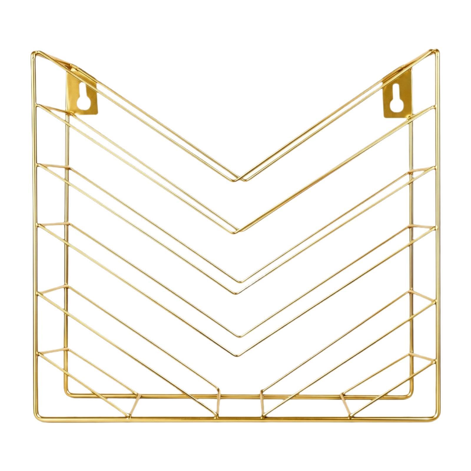 CALANDIS Magazine Rack Elegant Hanging Wall File Holder for Magazines Books Envelopes Gold | Magazine Racks | Home Organization | Household Supplies & Cleaning-image-16