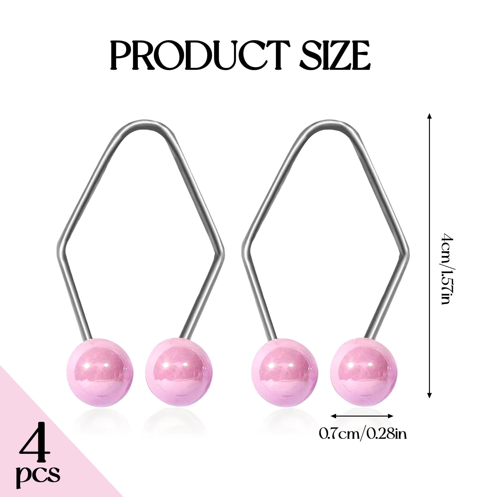 Lot de 4 machines à fossettes naturelles pour les joues, les muscles du visage pour un beau dimple maker, pour femmes et filles, pour dormir, travailler, lire, apprendre (rose)