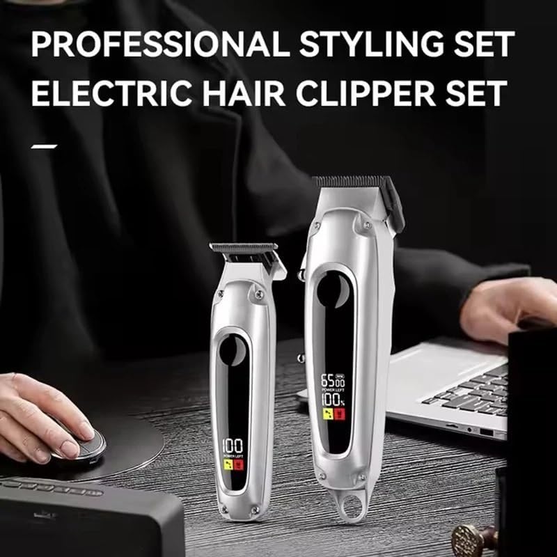 Miniatura 6 de IOCCIOBB Mens Hair Clippers, 2PCS Professional Trimmer Electric Barber Kit Clipper Set for Men Cutting Machine Rechargeable