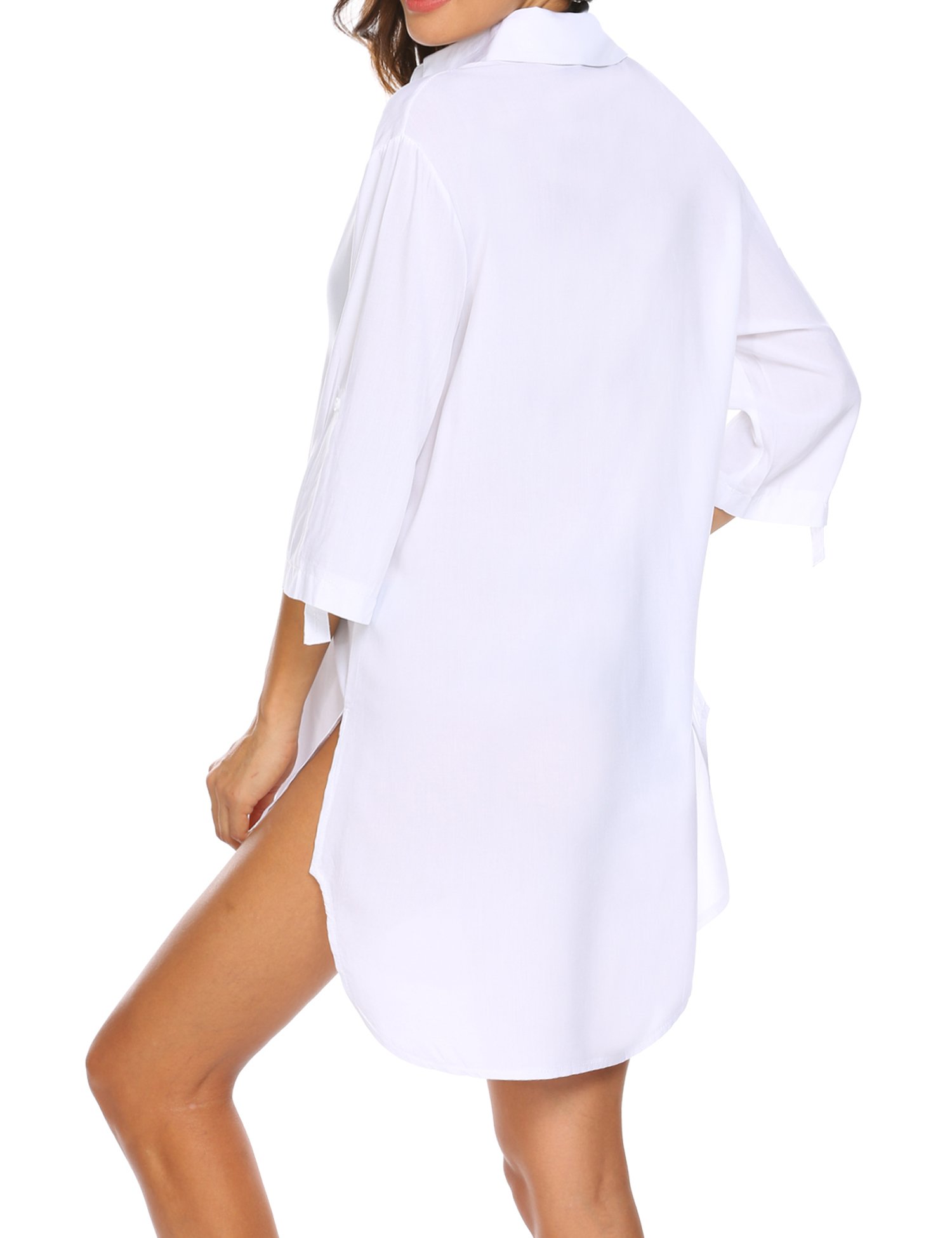 Ekouaer Copricostume Mare Donna Estate Bikini Cover Up Sexy Beachwear Scollo a V, S-3XL