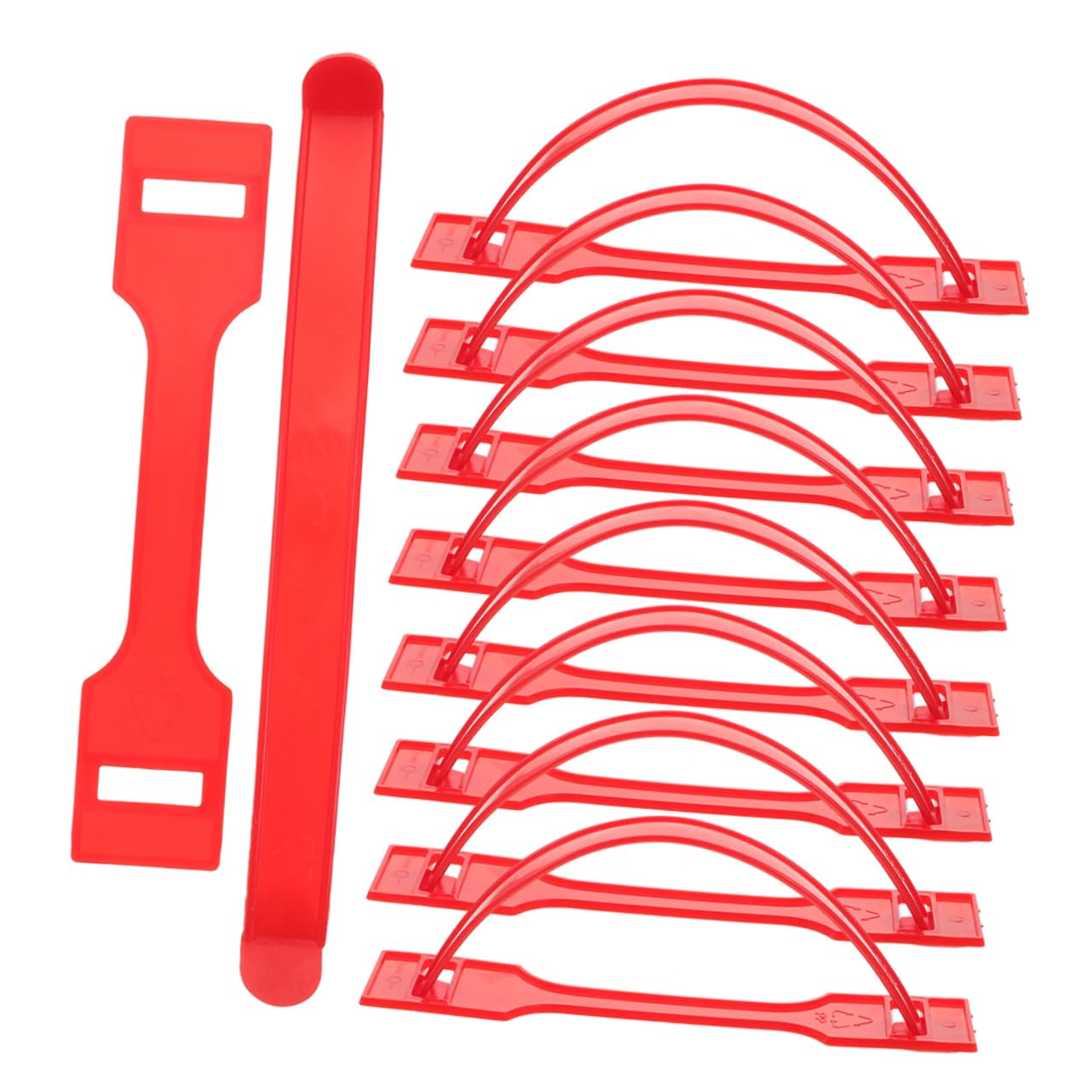 SOLUSTRE 120 Sets Box Carton Handle Carrying Straps for Boxes Package Handles Packing Grips Moving Straps for Boxes Lifting Handle Handles for Carton Grab Handle Carrying Handles Red Pp