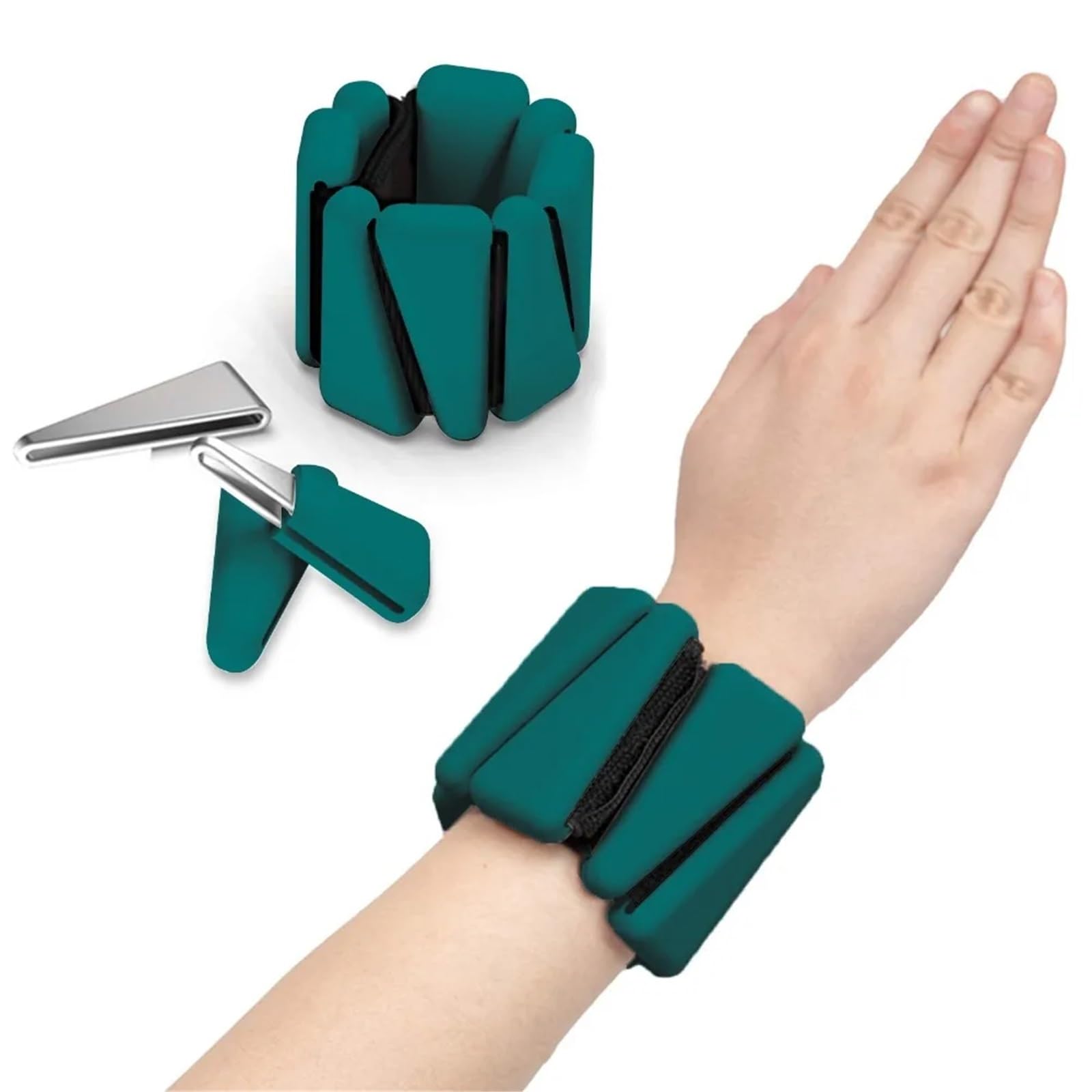 Gewichtsmanschetten Verstellbares Handgelenk-Gewichtsarmband aus Silikon for Yoga, gewichtetes Handgelenkband, universelle gewichtstragende Fitnessgeräte