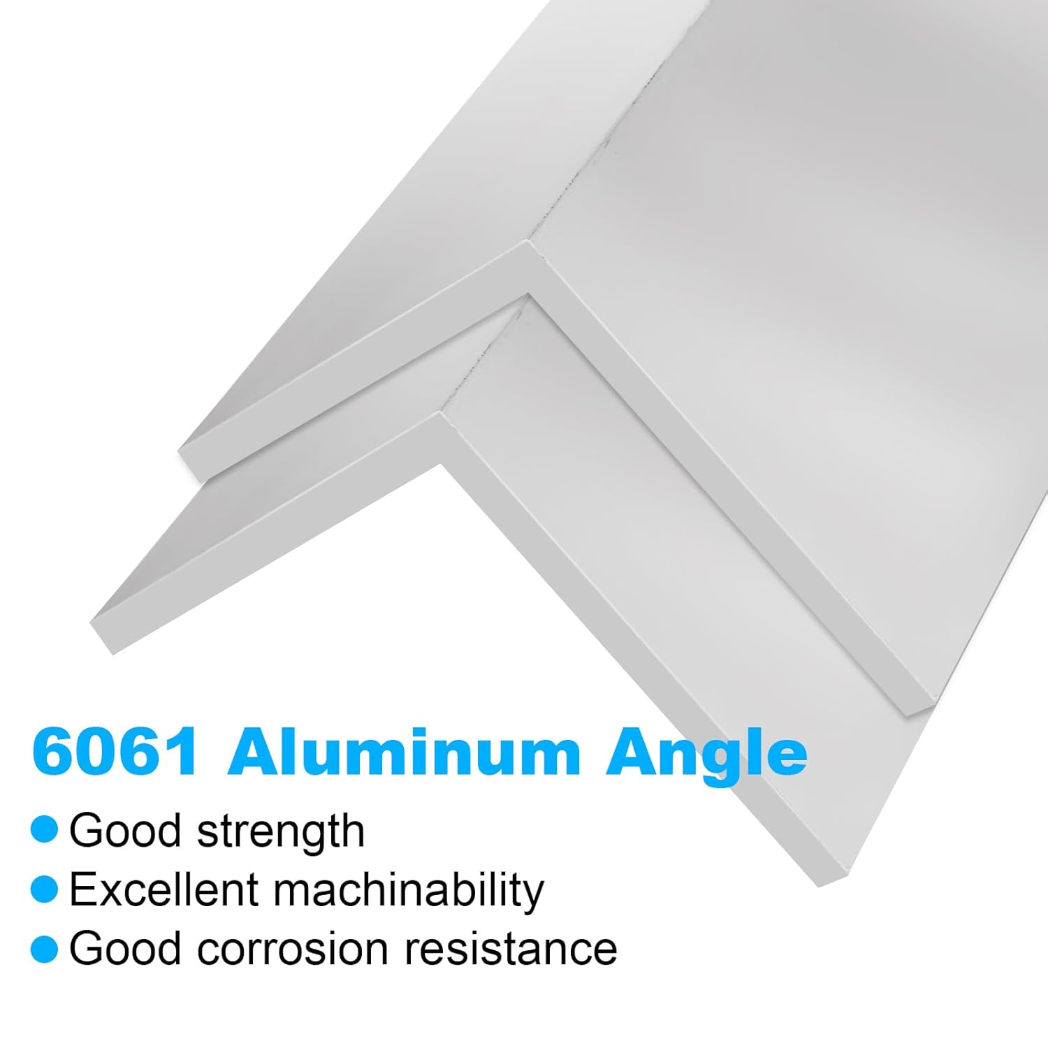 2PCS Aluminum Angle Iron, 6061 Aluminum Angles, Aluminum Angle Stock, 3"x3"x 1/4", 12" Length, T6 Mill Stock 1/4" Thick