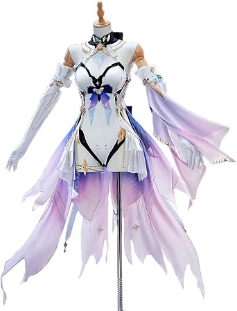 Aemeath Cosplay Wuthering Waves Costumes White Dress with Flounces Women Cosplay Outfit Full Set for Halloween Party