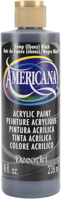 Deco Art Americana Acrylic Paint 8oz-Lamp (Ebony) Black, Other, Multicoloured, 236 ml (Pack of 1)