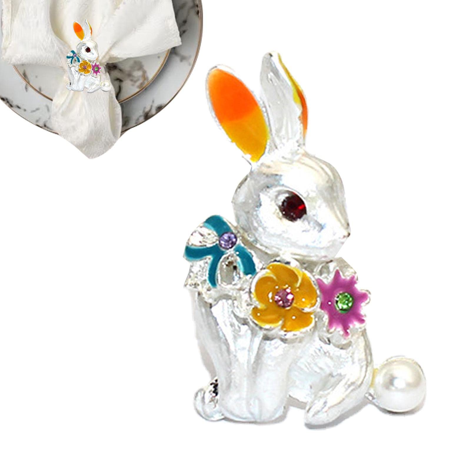 Yusheng Rabbit Napkin Ring Easter Napkin Rings Easter Themed Napkin Rings Bunny Napkin Ring Napkin Buckles For Easter Table Decoration