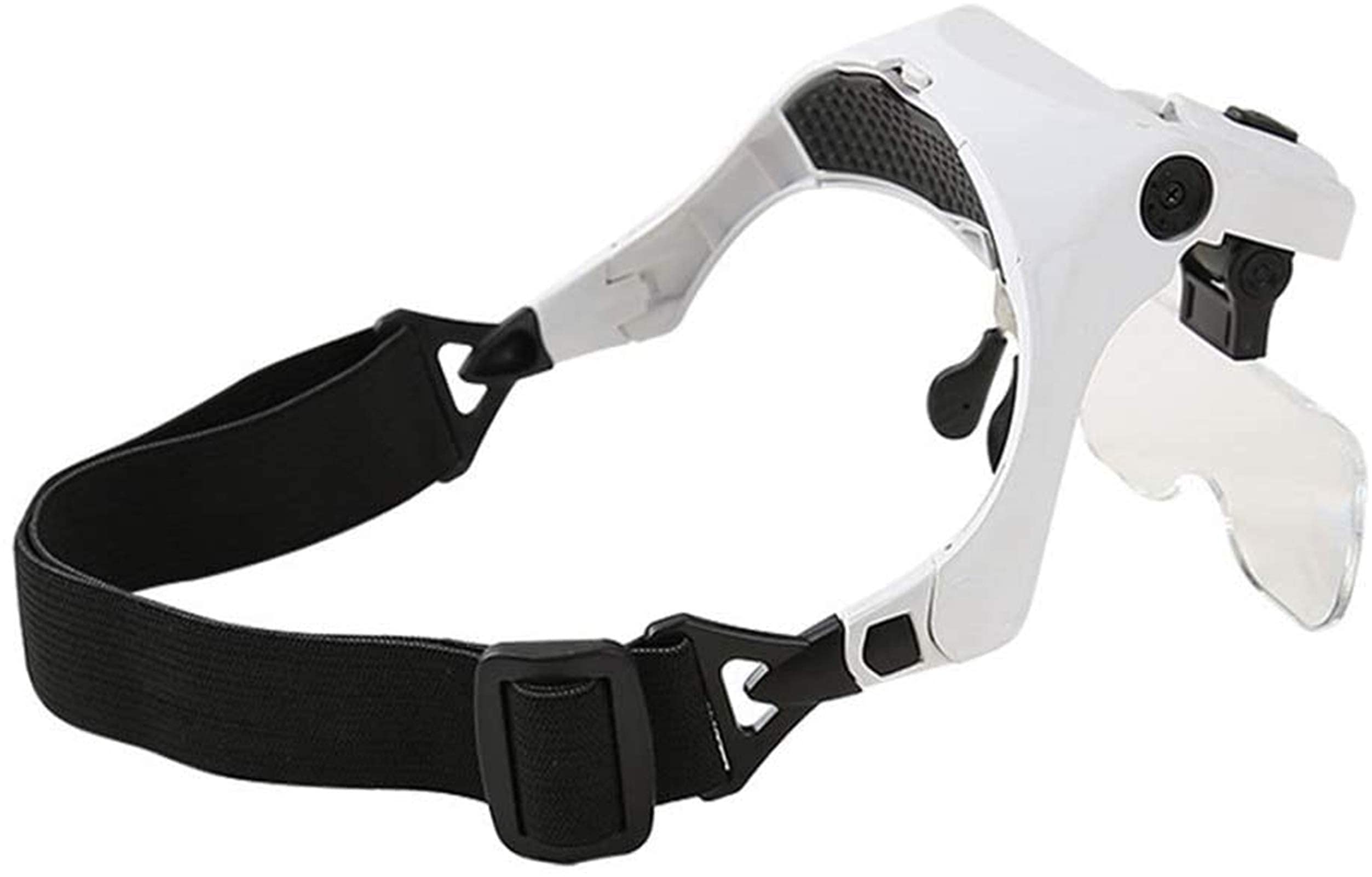 Kopfbandlupe, beleuchtete Kopfbandlupe mit LED-Licht, freihändige Lesebrille mit 5 abnehmbaren Linsen zum Lesen,