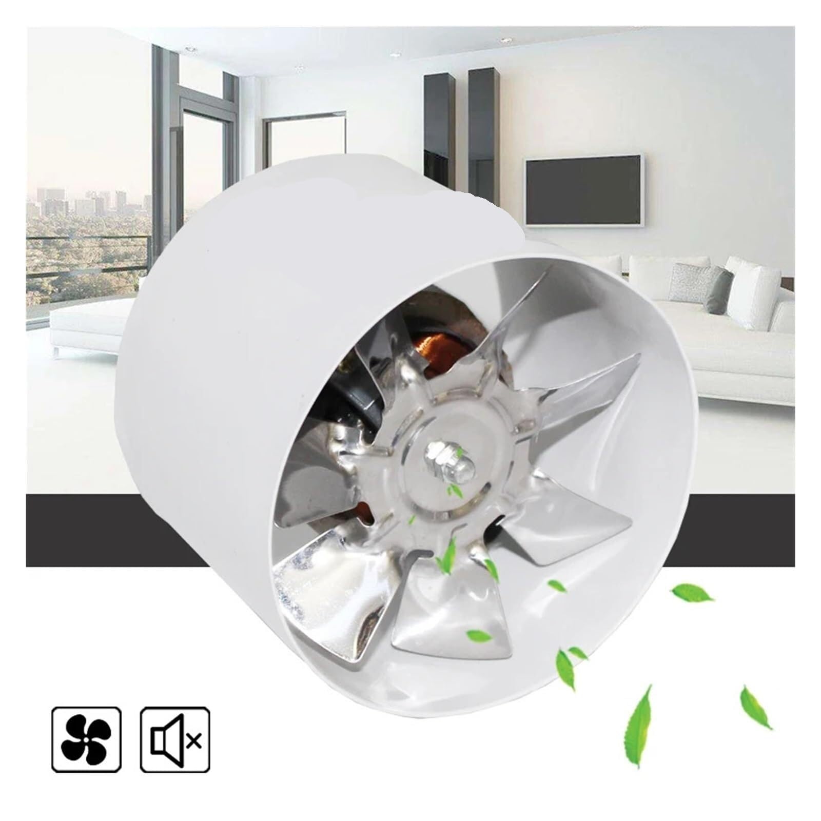 Ventilatore Ventola Per Condotto Di Ventilazione Da Bagno 100 Mm, Cappa Cucina, 4 Pollici,per sfiato