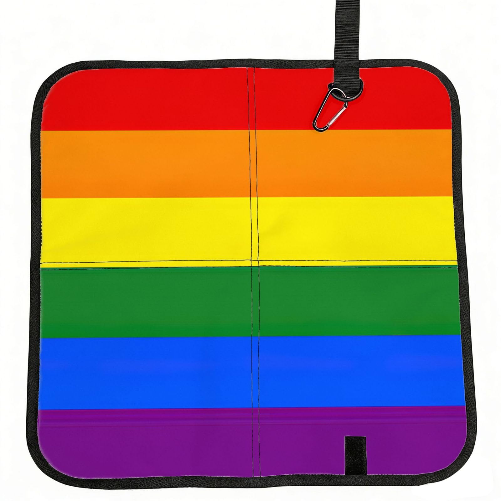 bghdfa Rainbow 1 Print Outdoor Sitting Mat Waterproof Oxford Cloth Seat Cushion Folding Foam Camping Seat For Picnic