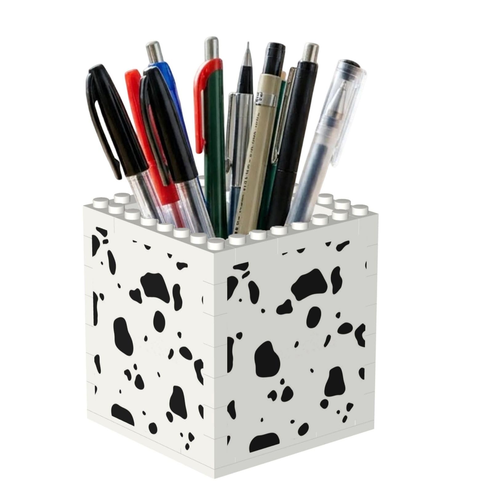 Poadnly Cow Skin Dalmatians Dog Spots Animal Animals Dalmatian, Pen Pot Pencil Holder for Office Home School, Compact Desk Organiser for Office Stationery