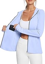 Generisch Sports Jacket Women's Spring Jacket Sun Protection Summer Jacket Lightweight Riding Jacket Sweat Jacket Without Hood Hiking Jacket Outdoor Fleece Jackets for Zipper Hoodie Softshell Jacket