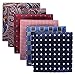 HISDERN 6 Pieces Pocket Squares for Men Assorted Woven Pocket Square Handkerchiefs Set Wedding Gift