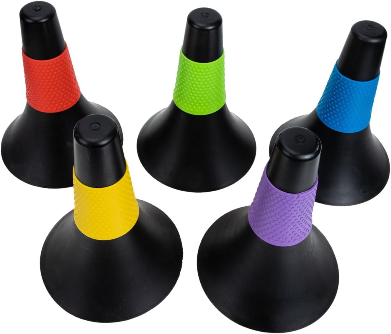 5Pcs Horn-Shaped Soccer Cones Agility Training Markers Sports Field Obstacles with Bright Colors for Football Practice and Speed Drills