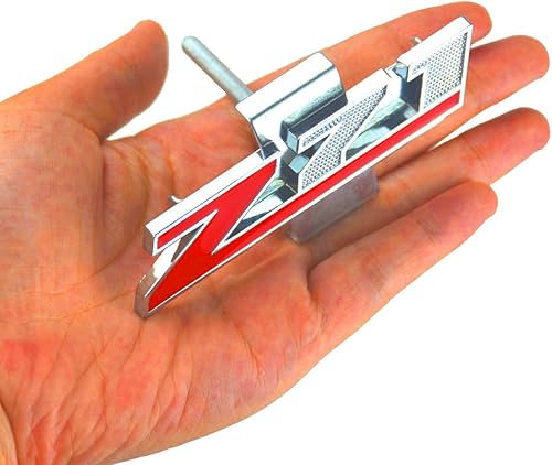 Miniatura 4 de Aimoll 1 placa de emblema Z71 para GM Chevrolet Silverado 2500hd 3500hd 3500hd Sierra Tahoe (rojo cromado)