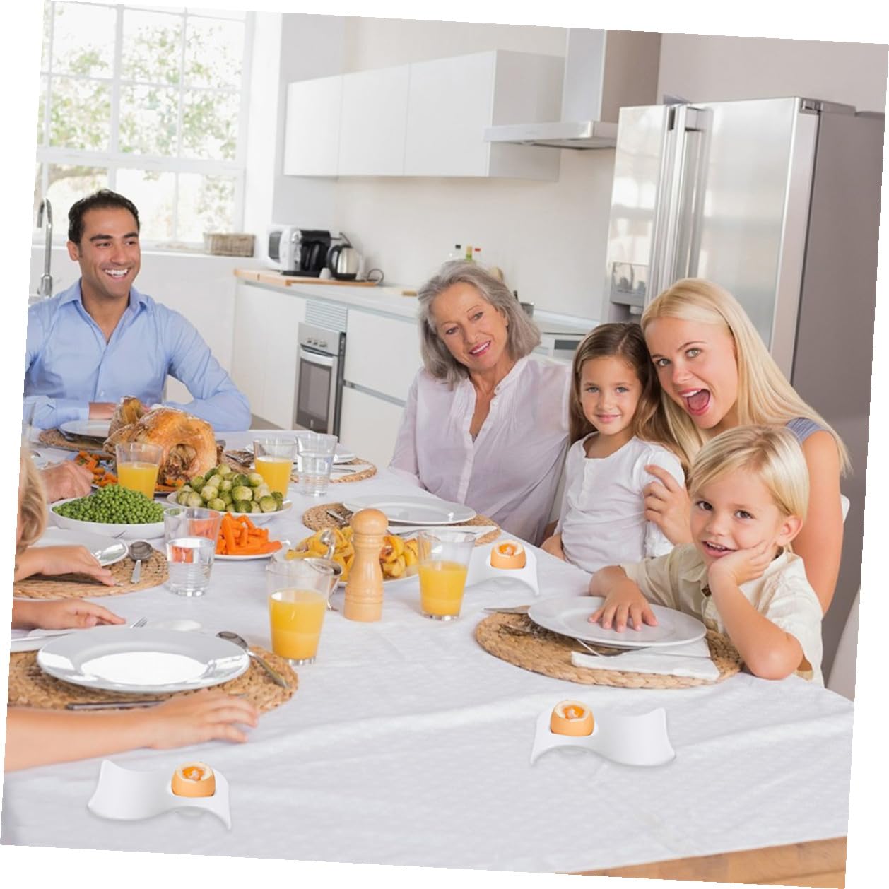 Toyvian Supports Œufs en Céramique Blanc 6 Pièces Assiettes Œufs Modernes et Élégantes pour Servir Mini Apéritifs sur Table