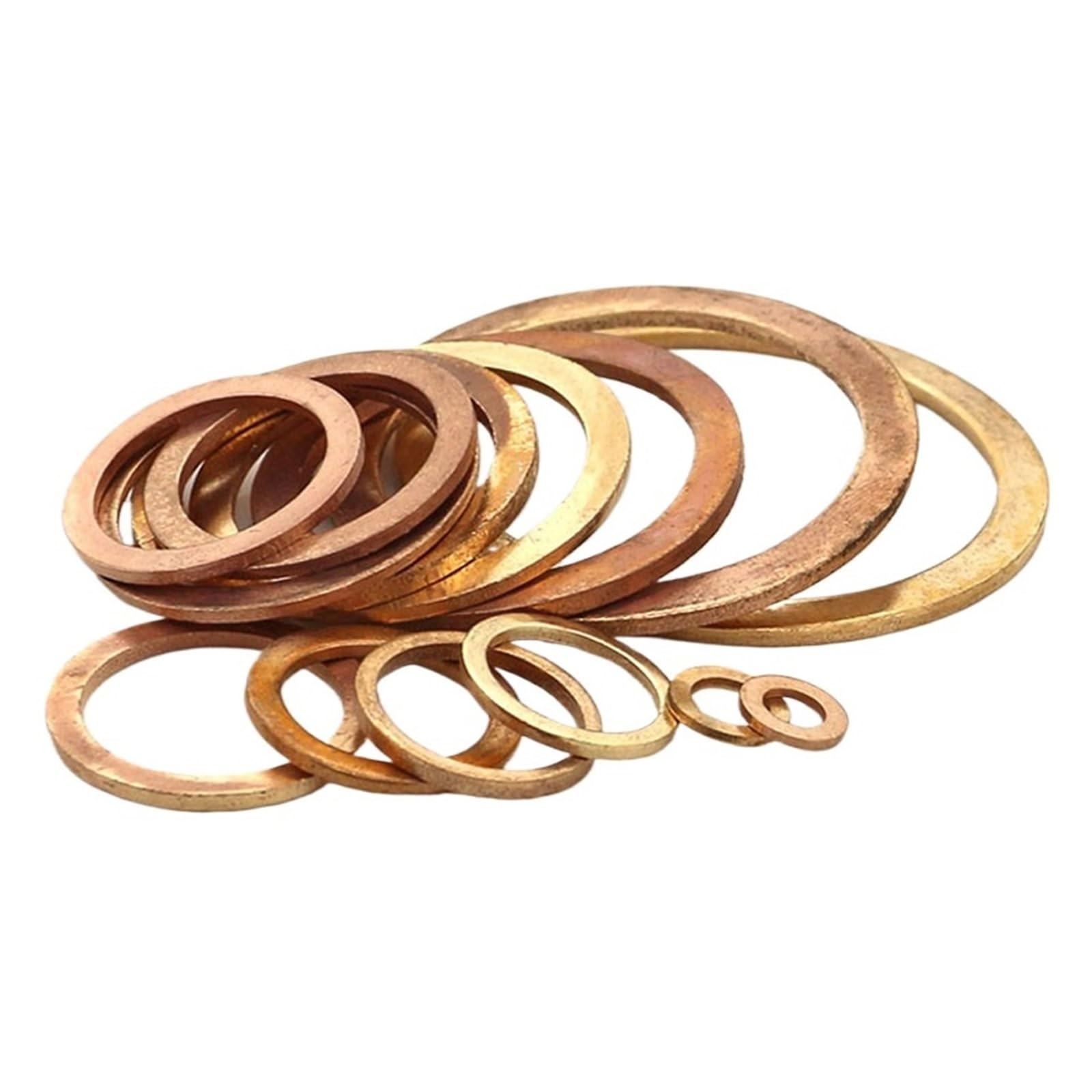 Anello di tenuta in ottone Rondella piatta in ottone M27x35x2 e M30x38x1,5 10 pezzi(4Pcs M27x35x2)