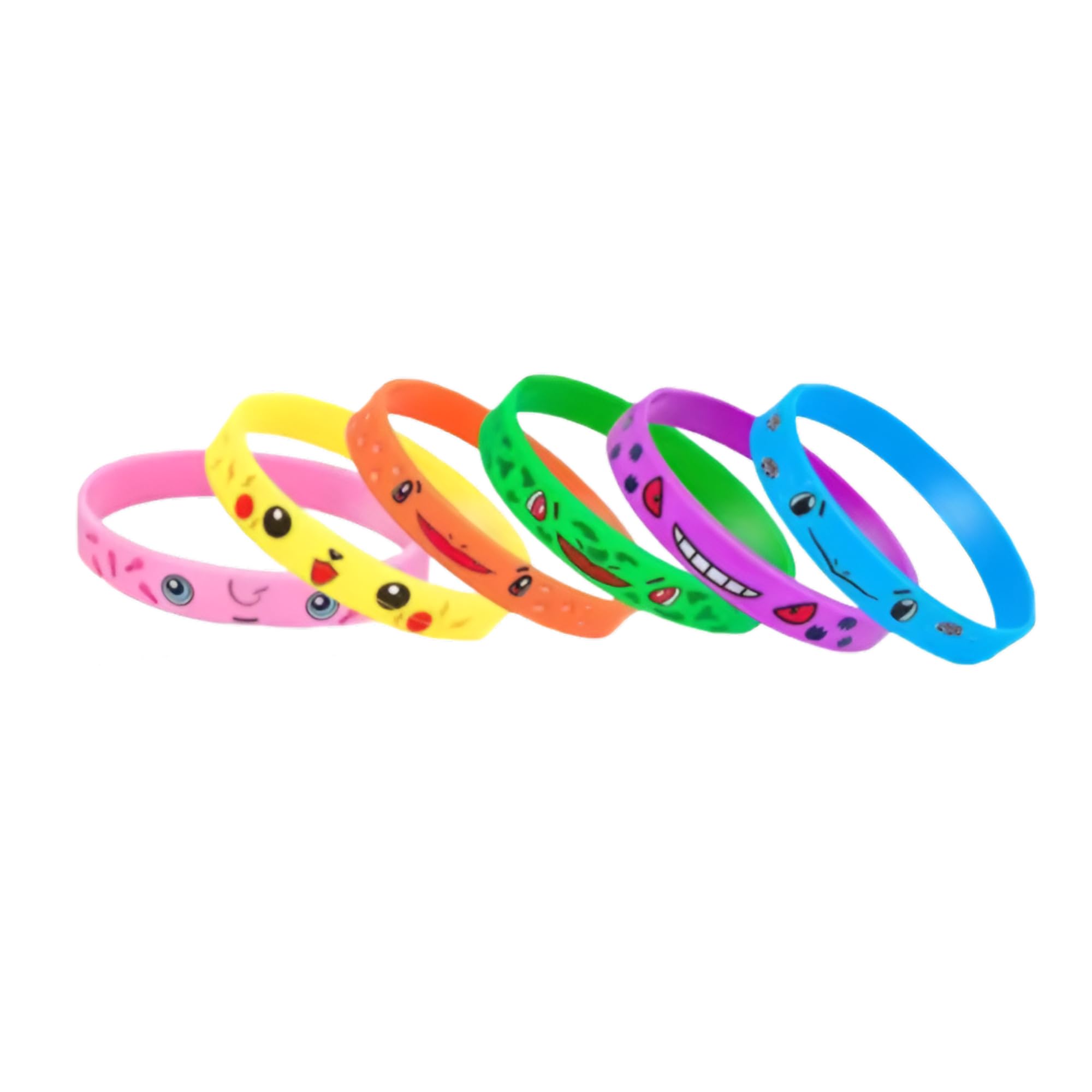 Pokemon | Bracelet | Silicone Wristband | Design B | 12 Pieces