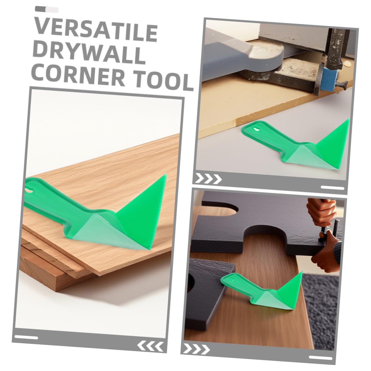 UKCOCO Herramienta Rinconera de Pvc Verde, 6 Piezas, Ligera Fácil Aplicación para Masilla y Acabado en Esquinas Exteriores en Bricolaje