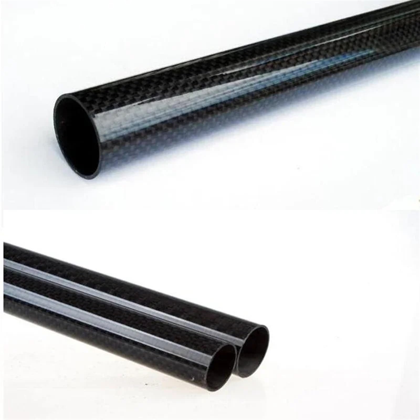 4PCS 3K Carbon Fiber Circular Tube Plain Glossy Length 500mm high Hardness OD 8mm 10mm 12mm 16mm 20mm 25mm 30mm Carbon Fiber Square Tube(4 pcs 25x23x500mm)