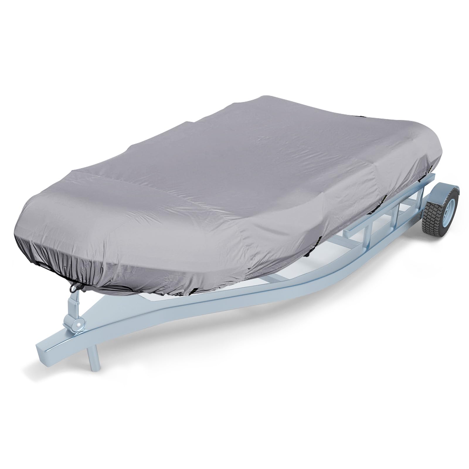 Seapisode 600D Marine Grade Fade and Tear Resistant Dinghy Cover, Heavy Duty Waterproof and Sunproof Inflatable Boat Cover, Gray (11.5'-12.5' Long)