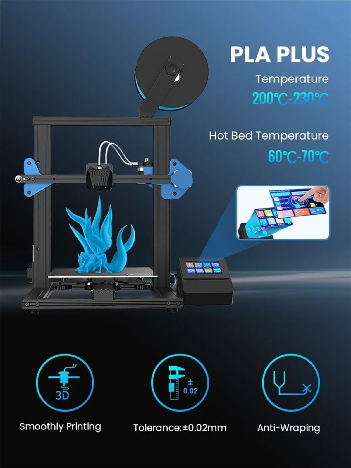 Compatibile Con La Maggior Parte Delle Stampanti 3D FDM, Filamento PLA Plus Da 1,75 Mm, Confezione Sfusa Totale Da 10 Kg (10 Bobine), Materiale Di Stampa 3D Avanzato(PLAPLUSORANGE-10)