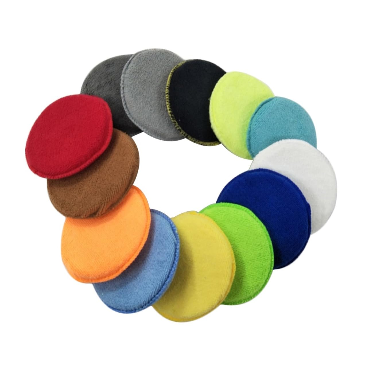 DECHOUS 10 PCS Microfiber Wax Applicator Pads Reusable Wax Applicator Sponge for Car Waxing Detailing Finishing Random Color Assortment Random Color