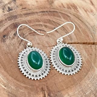 Green Onyx Earrings, Sterling Silver Earrings, Gifts For Her, Handmade Dangle Earrings, Unique Jewelry, Earrings For Women, Designer Earrings, Wedding Earrings, Beautiful Jewelry, Boho Hippie Jewelry