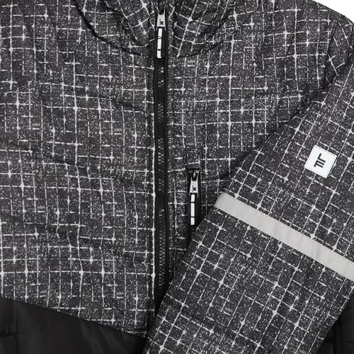 Image of LONDON FOG Boys' Heavyweight Hooded Puffer Jacket with Sherpa-Lined Hood & Fleece Beanie