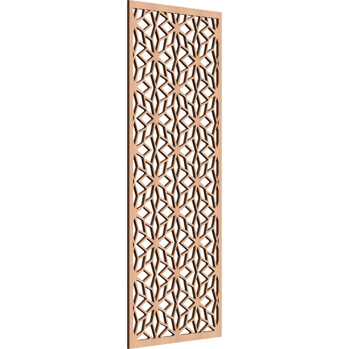 Lake Decorative Pierced Fretwork Wood Wall Panels, 15 3/8"W x 39 3/8"H x 1/4"T, Alder