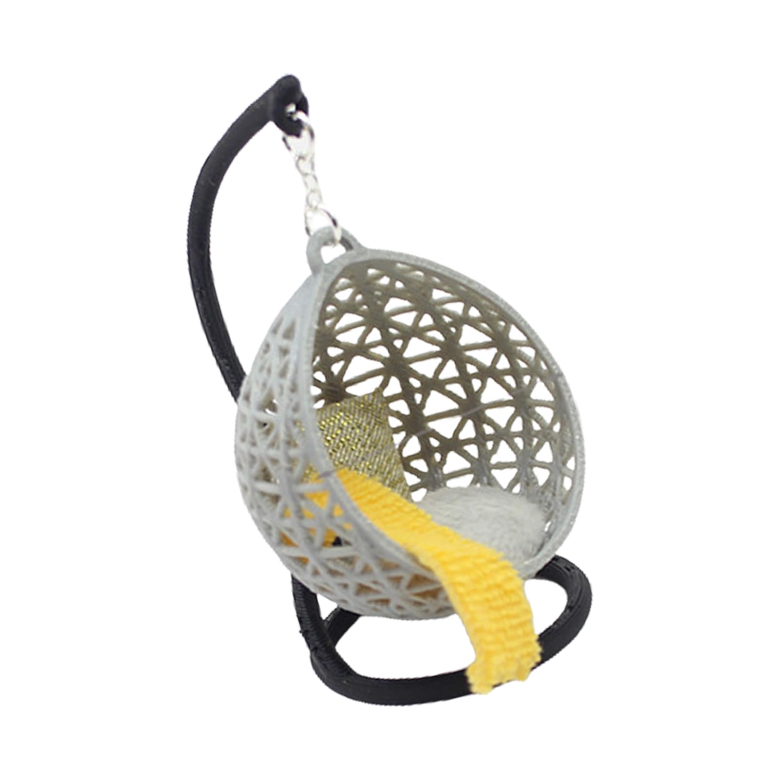 CAZSTYK Bedroom Hanging Chair Hammock Miniature Furniture Model for Dolls Houses Accessory Realistic Swing Playset Basket Creative Play Accessories