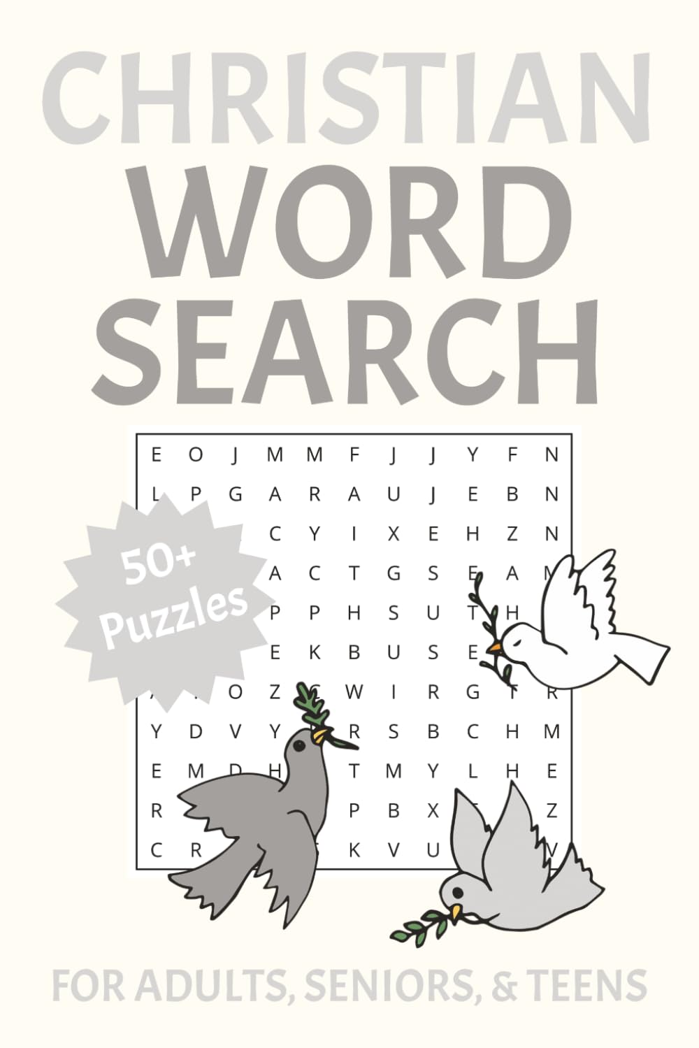 Christian Word Search: Word Searches with Easy to Read Print about Christians, Faith, Religion, and More | 6x9 inches, 110 pages | 50+ Puzzles ... Gift for Vactions, Holidays, and Free Time