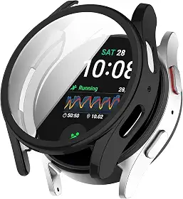 Capa Case Bumper Preto Com Película P/Galaxy Watch 7 40mm