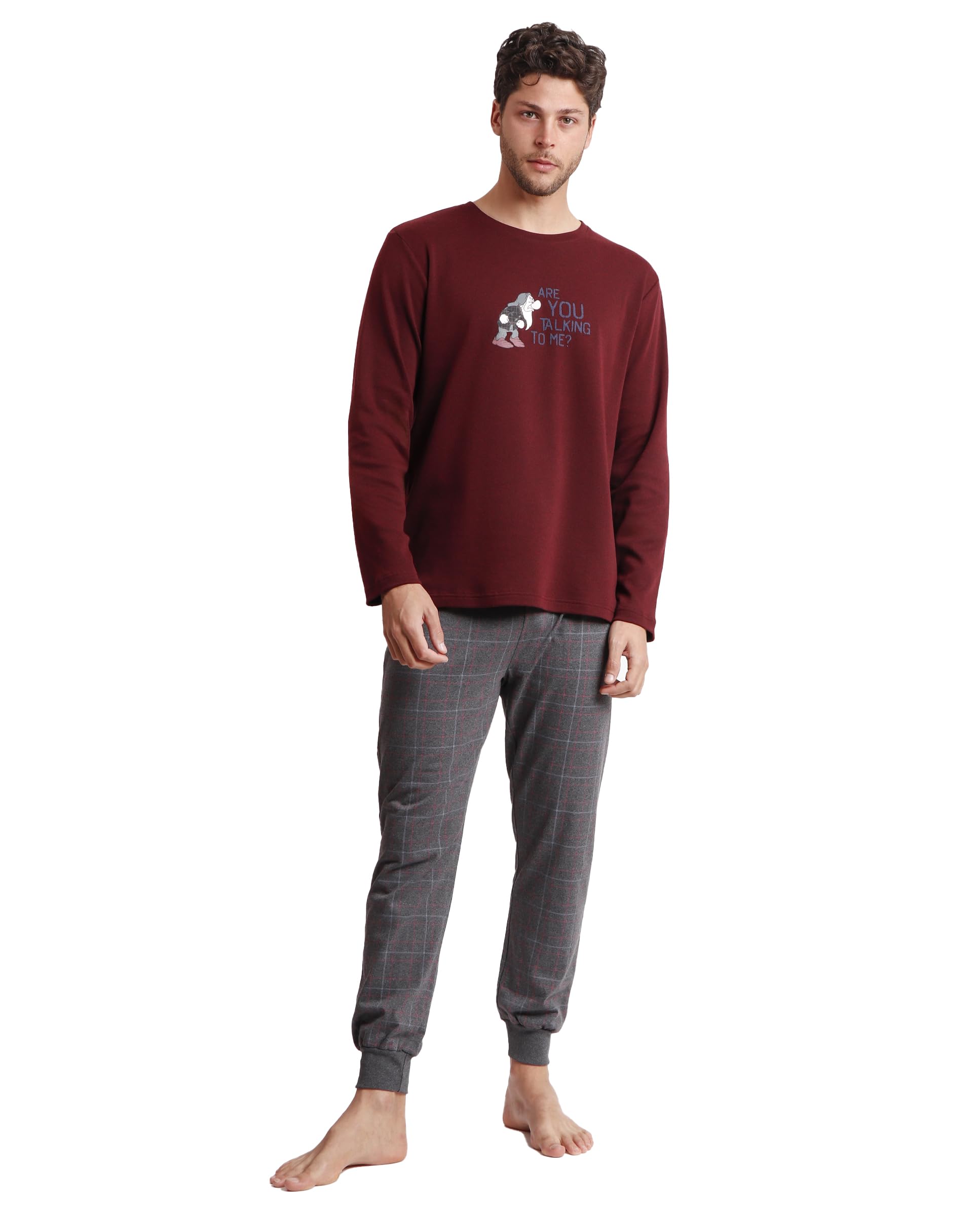 Disney Pijama Manga Larga Grumpy Talking to me para Hombre