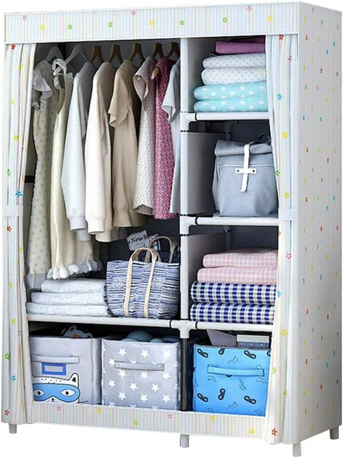 Cloth Wardrobe Clothes Closet, Portable Closet Wardrobe Storage Closet Standing Closet Fabric Cabinet Portable Wardrobe,D_105x45x170cm