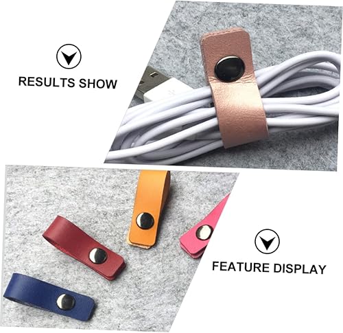 Miniatura 2 de 20 Uds. De Cuero Hebilla Cinta De Corbata Cargador Correas De Alambre Grande Pulsera Spray Usb Accesorios Ordenado Teléfono Auricular Winder Lazos