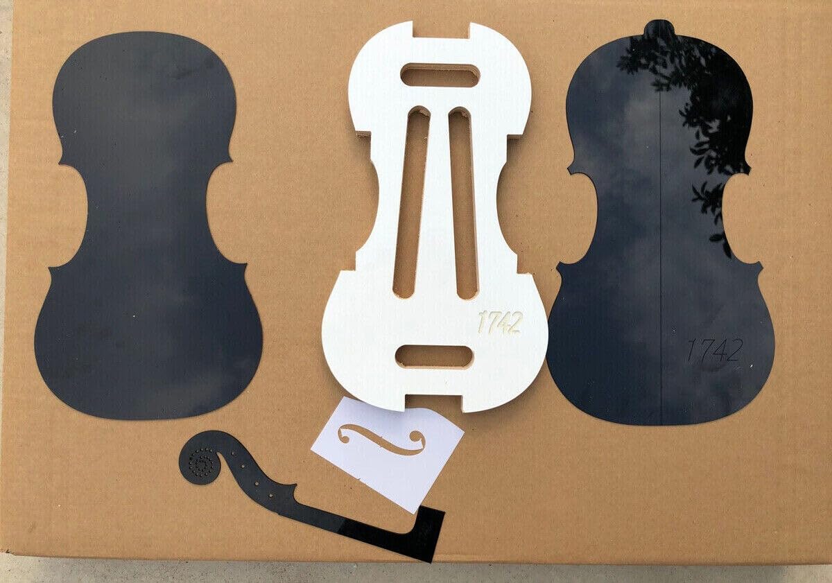 Stradivari 1742 Year - Stampo per violino 4/4, manico per violino / foro F (strumenti per la creazione di violino 4/4)