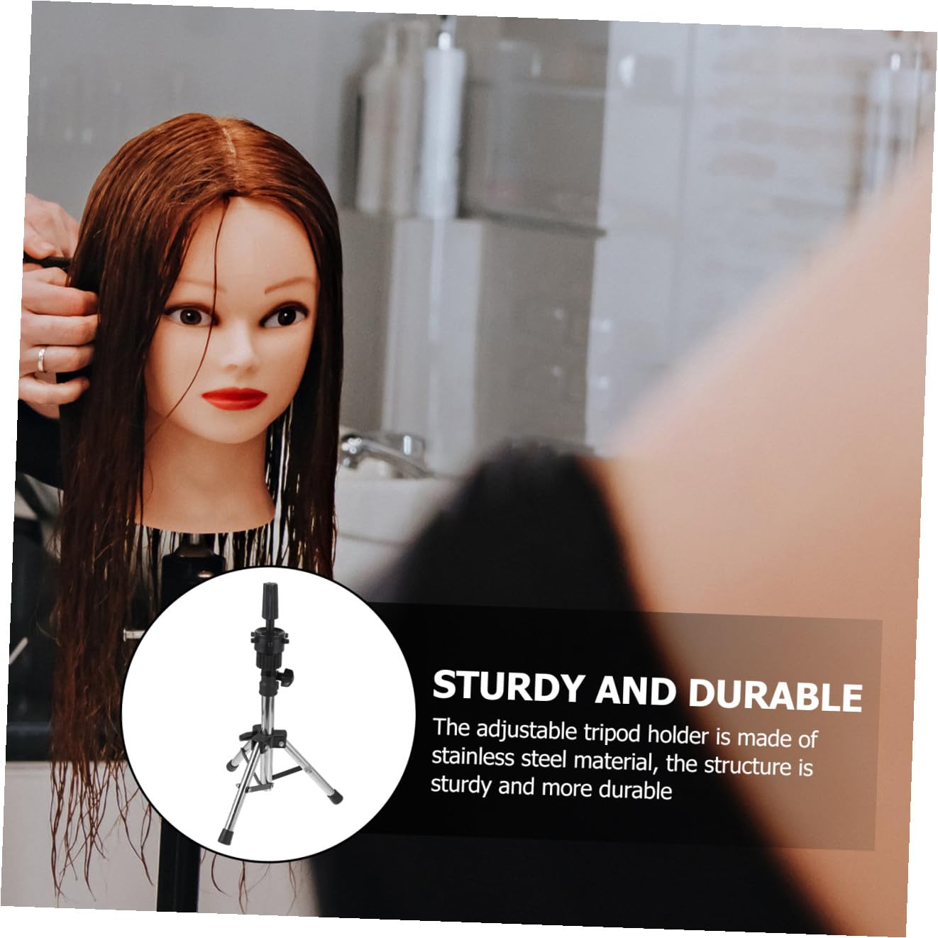 Ipetboom Wig Stand Mit Verstellbarem Stativ Faltbarer Mannequin Kopfhalter Für Perücken Stabiler Und Tragbarer Für Haarstyling Und Schulungen Für Friseure Und Ausstellungen