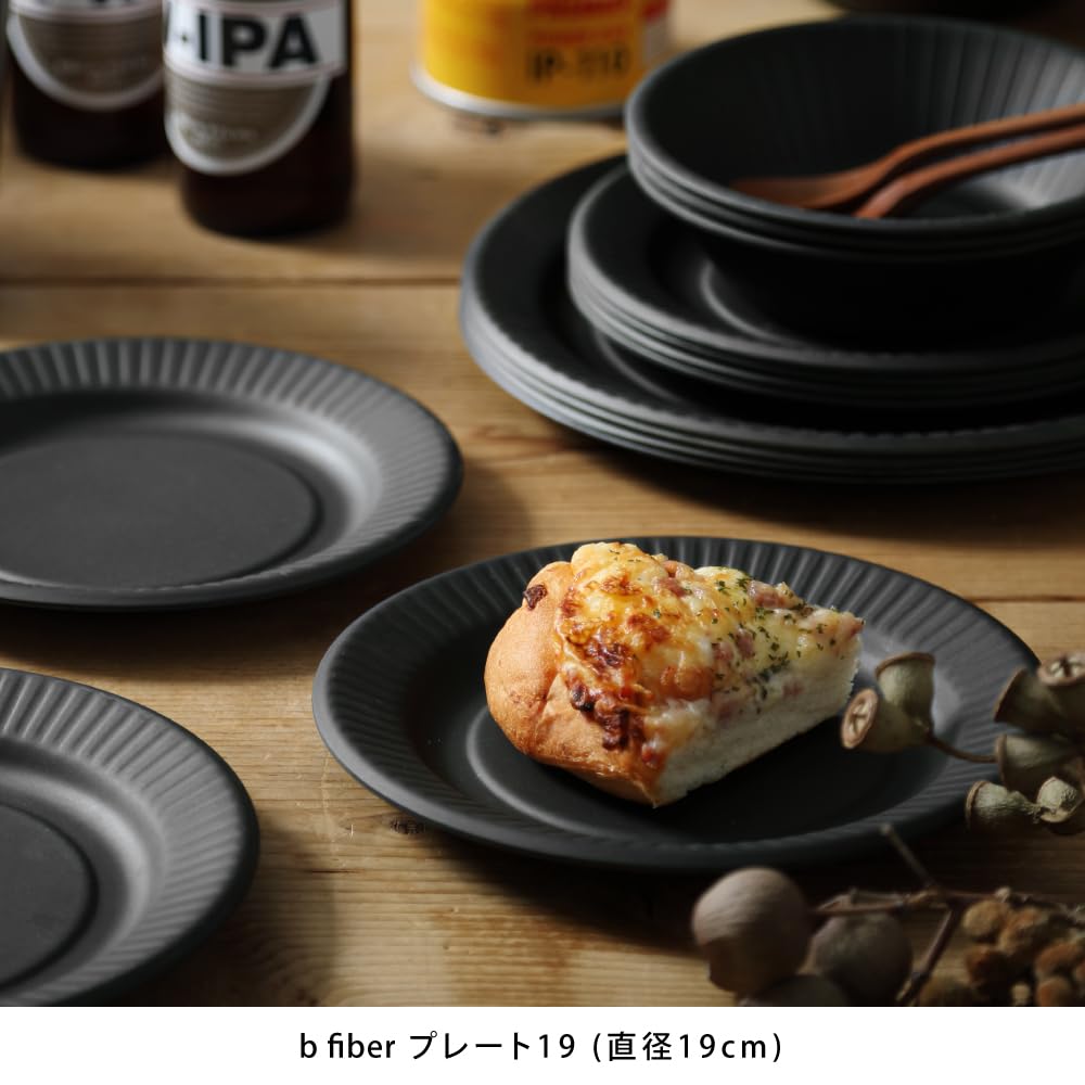 Amazon｜ideaco(イデアコ) 中皿 4枚セット ブラック b fiber plate19