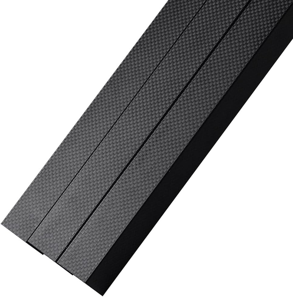 1pcs Length 1000mm 3K Full Carbon Plain Matte High Strength Carbon Fiber Rectangular Square Tube, for Sports Equipment Fiber Rectangular Pipe (Size : 17x17x15mm)