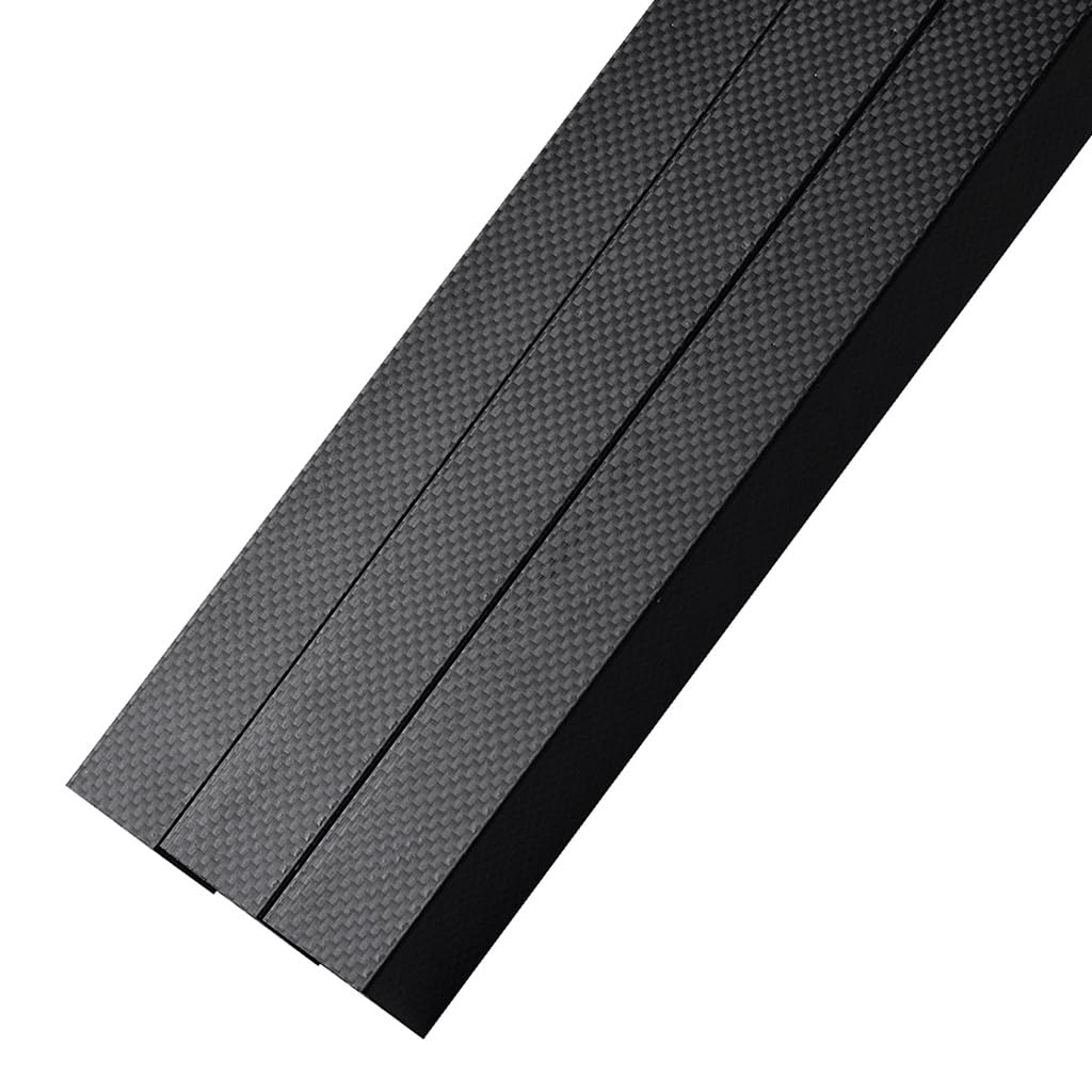 Tubo quadrato in fibra di carbonio pieno 3K da 1000 mm, tubo rettangolare cavo opaco ad alta resistenza(22x22x18mm)