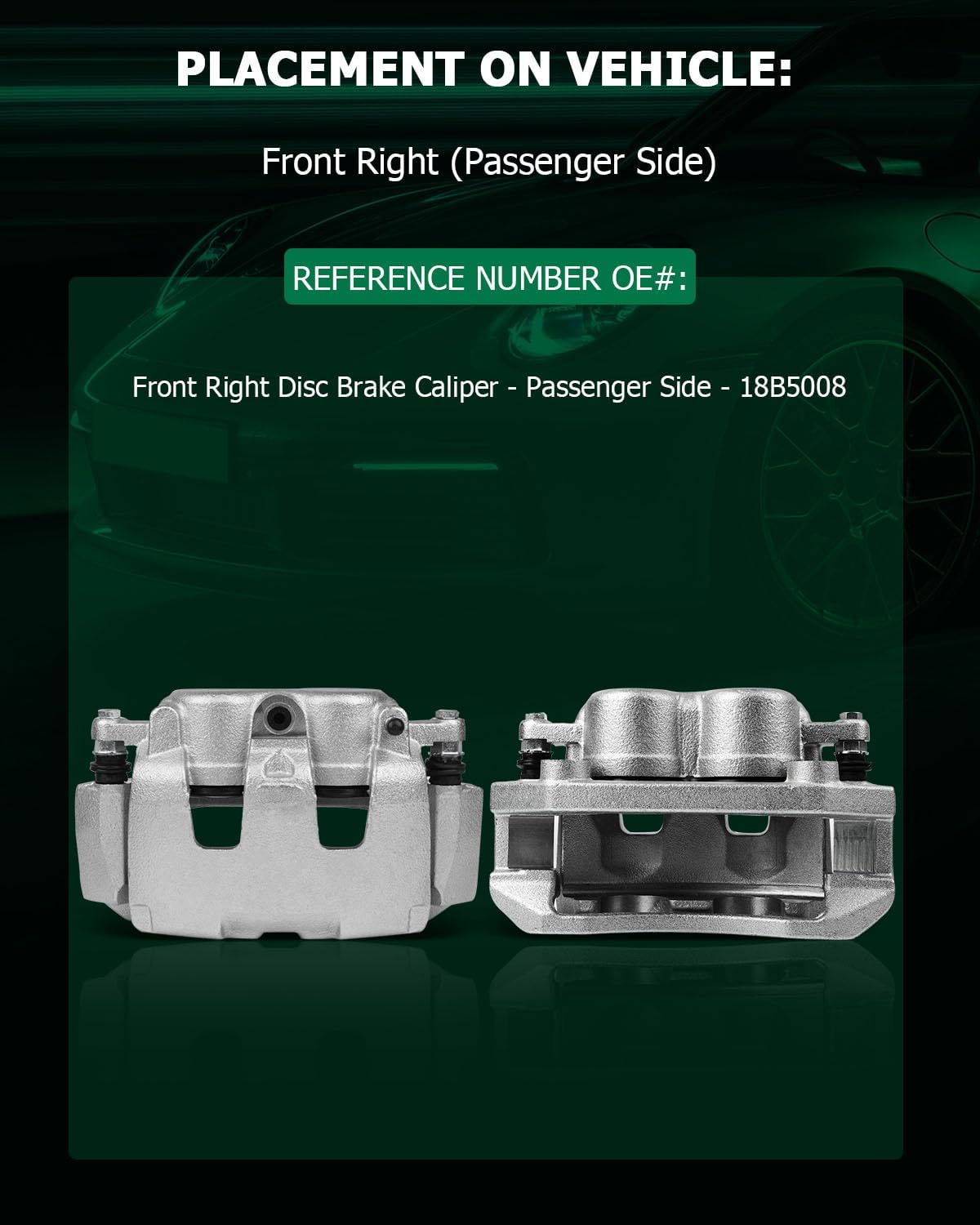 SCITOO Front Right Brake Caliper With Bracket 18B5008 Compatible For Dodge Dakota 2005-2008 For Dodge Ram 1500 2006-2008 For Mitsubishi Raider 2006-2009