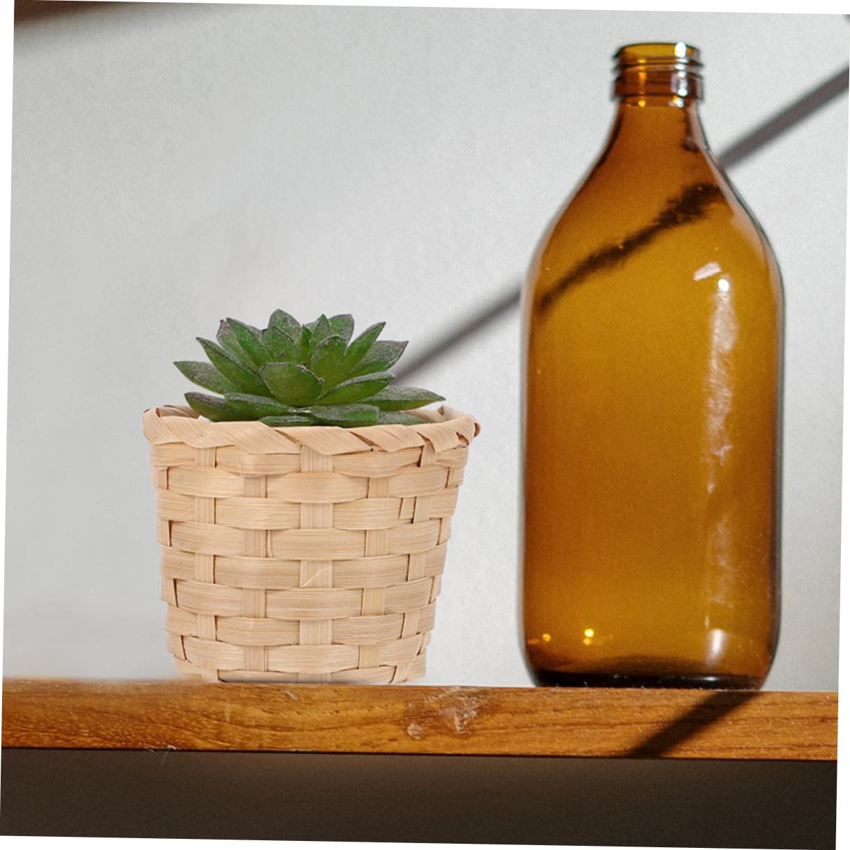 Amazon｜Hohopeti 竹製収納バスケット 繊細な編み込みデザイン 多機能